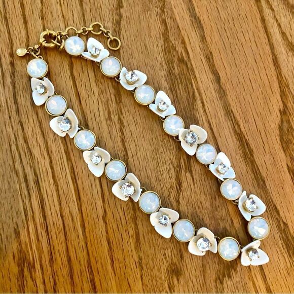 J.Crew | Iridescent Brulee Floral Necklace | 16” Adjustable - Picture 5 of 5